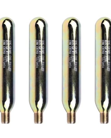 CO2 Rearming Cylinder for Auto Manual Version of Inflatable Jackets Life Vests Waist Belt Personal Flotation Device PFD-Rearming Accessories 1/2-inch Replacement 33 Gram Thread CO2 Cartridges 4 PCS