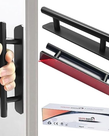 Self Adhesive Cabinet Handles Pulls - 2 Pack Aluminium Alloy Drawer Push Pull Handles Helper with Adhesive | No Drilling | Stick On Handle for Kitchen Cabinet Drawer Window Sliding Closet (5.83")