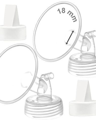 Maymom 18mm Flange and Duckbill Valve Compatible with Spectra S1 Spectra S2 Spectra 9 Plus Not Original Spectra Pump Parts Replace Spectra S2 Pump Parts Spectra Flange Spectra Duckbill Valve