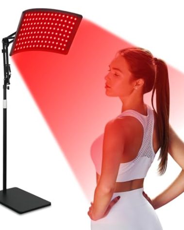 Red Light Therapy for Body, Adjustable Infrared Light Therapy Lamp with Stand - 660nm Red Light and 850nm Near Infrared Light Lamp Device for Facial and Body Skincare