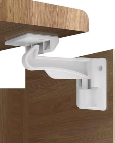 6 Pack Upgraded Invisible Baby Proofing Cabinet Latch Locks - Buumook Children Proof Cupboard Drawers Latches - Adhesive Easy Installation
