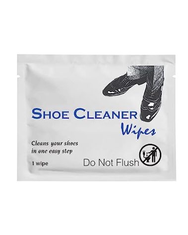 Diamond Wipes Pre-Moistened Shoe Shine Wipes, Streak-Free Shoe Cleaner Pack of 50 Individually Wrapped Wet Wipes - Use On Leather, Travel Essentials