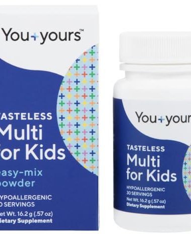 Tasteless Multivitamin Powder for Kids + Toddlers- No Sweeteners, Flavors, Colors or Preservatives. Add to Beverages or Food. Pure, Flavorless Children's Multivitamin Supplement.