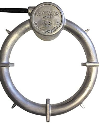 Farm Innovators Model W-409 Submergible Bucket Stock Tank Horse Trough Livestock Water Heater Deicer with Attached Guard, 1000 Watt, Aluminum (2 Pack)