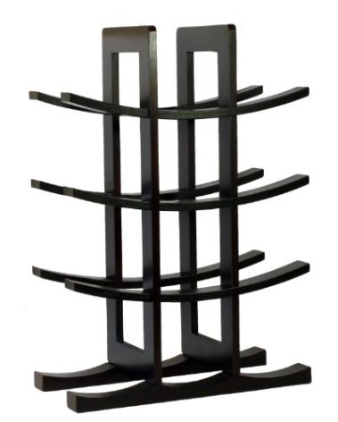 Oceanstar WR1132 12-Bottle Bamboo Wine Rack, Dark Espresso