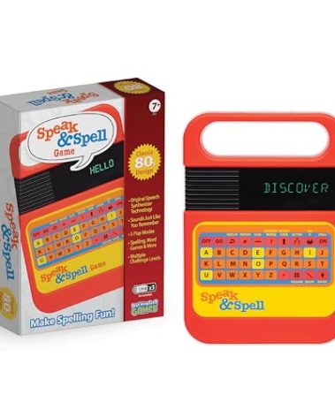 Playmonster Speak & Spell Electronic Game - Educational Learning Toy, Spelling Games, 80s Retro Handheld Arcade, Autism Toys, Activity for Boys, Girls, Toddler, Ages 7+