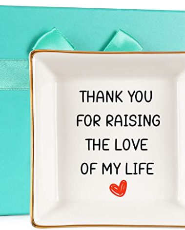 AREOK Best Gifts for Mother in Law Gifts from Daughter Son in Law - Mother of The Bride Groom Gifts, Boyfriends Mom Future Best Mother in Law Gifts for Wedding Birthday, Jewelry Tray