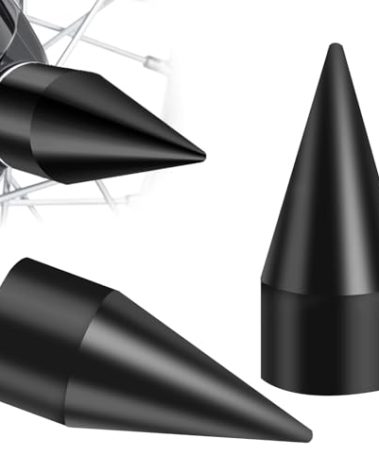AEEAST 3.6" Axle Nut Covers, Black Front Axle Caps, CNC Axle Nut Caps Black Compatible with Harley Davidson Street Glide Road King Road Glide Iron 883 Fat Boy Sportster Softail Dyna 2002-2024