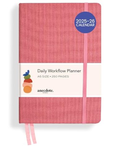 Anecdote 2026 Planner: A Monthly, Weekly & Daily Planner 2026 for Planning Your Success - A5 Size Hardcover Start Anytime and Achieve your Goals - Blossom Pink