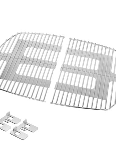 Stanbroil Solid Rod Stainless Steel Grill Cooking Grates for Weber Q300, Q320, Q3000, Q3100, Q3200 Series Gas Grill, Replacement Parts for Weber 7646