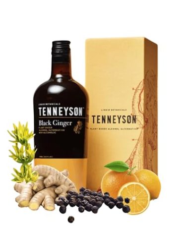 Tenneyson Non-Alcoholic Aperitif - Black Ginger - Alcohol Free Spirit - Cocktail Mixer - Low Sugar - Low Calorie - No Caffeine - Gluten-Free - No Artificial Flavors (750mL)