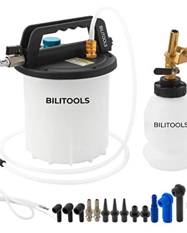 BILITOOLS 3L Vacuum Brake Bleeder Kit, One Person Pneumatic Brake Fluid & Clutch Bleeding Extractor Tool with Adapters & 1L Refilling Bottle