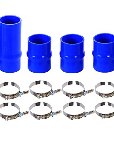 GESEXI Heavy Duty Silicone Intercooler Boot Kit, Turbo Hose Boots & T Bolt Intercooler Hose Clamps Compatible with 2003-2007 Dodge Ram Pickup 5.9L Cummins Diesel…