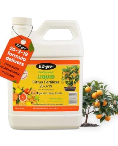 Citrus Tree Fertilizer - Orange, Lemon, Lime, Mango, Avocado - Citrus Fertilizer for Tropical Fruit Trees to Grow More Fruit - Garden-Growing Miracle Nutrients - 1 Qt / 32 fl oz / 946 mL