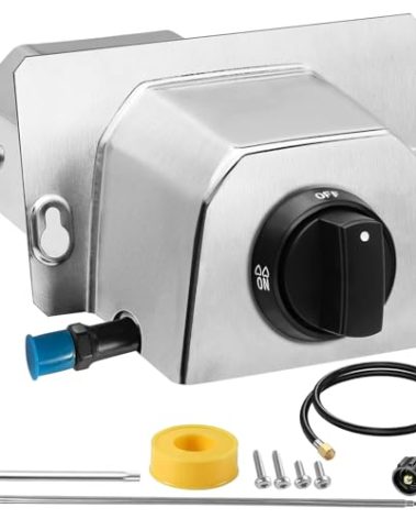 CSZKJXPA Pizza Oven Accessories, Gas Burner Rttachment for Karu 12 and Karu 12G Outdoors Pizza Oven Propane Burner,Includes 5FT Propane Hose with Gas Regulator, Pizza Oven Propane Conversion Kit.