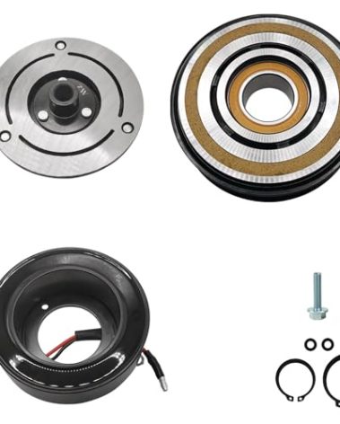 A/C Compressor Clutch Assembly Kit Plate Pulley Bearing Coil CS20055 Replacement for 2016-2020 Toyota Tacoma 2.7L & 3.5L, AC Air Conditioning Compressor Clutch Coil Auto Repair Kit