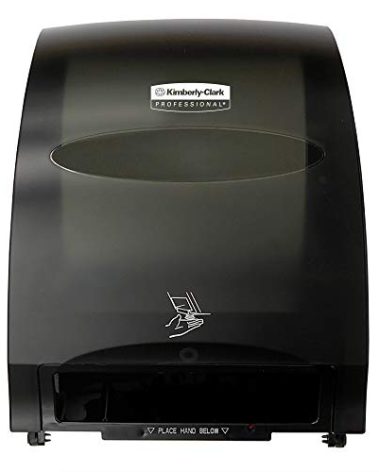 Kimberly-Clark Professional Automatic Hard Roll Paper Towel Dispenser (48857), Black, Universal 1.75" Core Compatible, Wall Mounted, for Commercial Hand Towels (Qty 1)