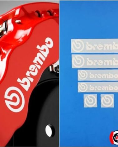 RG Brembo Stickers Combo Set, 6-Pieces for 4-6 Pistons Brakes - White