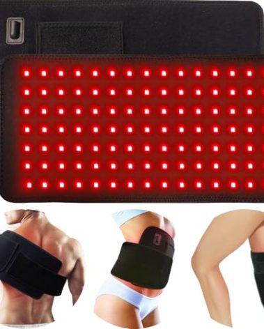 Red Light Therapy Infrared Light Therapy Pad for Body Pain NIR Deep Therapy for Back Knee Hands Feet Relief Portable 660nm 850nm Home Heating Light Therapy Wrap Belt Gift for Women Men