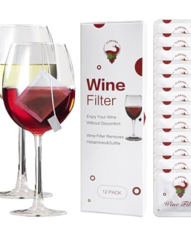 Wine Filters Wine Wand, the Wand Wine Purifier, Remove Histamines and Sulfite,the Wand Wine Filter,Prevent Wine Sensitivities(Pack of 12)