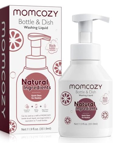 Momcozy Bottle Brush Cleaning Fluid, Powerful Cleaning with Natural Foam, Suitable for Momcozy Press Foaming Clean Bottle Brush Set, 11.9 Ounces