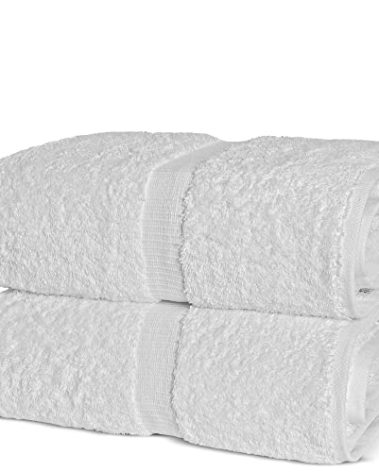 Chakir Turkish Linens, 100% Cotton Premium Quality Turkish Bath Sheets (35''x70'' Large Bath Sheet Towels - White)
