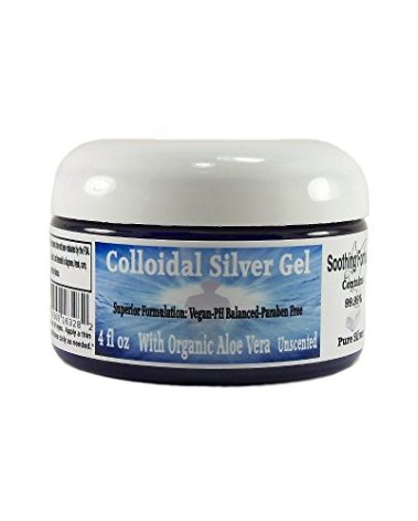 Superior Silver Gel Big 4 oz. Jar Made with Organic Aloe Vera, 100 PPM 99.99% Pure Silver, & Simple Safe Ingredients