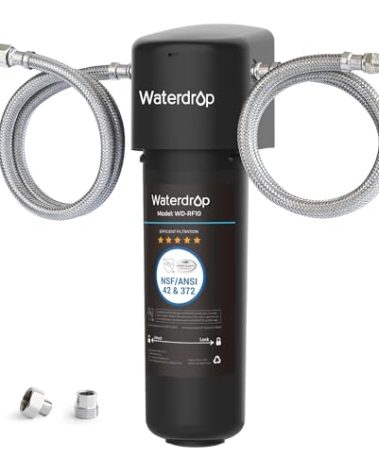 Waterdrop 10UA Under Sink Water Filter System, Reduces PFAS, PFOA/PFOS, Lead, Chlorine, Bad Taste & Odor, Under Counter Water Filter Direct Connect to Kitchen Faucet, NSF/ANSI 42 Certified, 8K Gallons