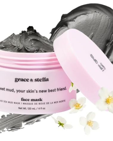 grace & stella Dead Sea Mud Mask (120ml) - Vegan Detox Dead Sea Mask - Mud Masks For Face And Body Mask - Mud Face Mask For Oily Acne, Blackheads