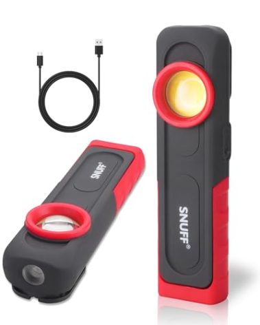 Car Detailing Light Rechargeable, 600LM Paint Correction Inspection Light with Magnetic Base & Hook, 2700/4500/6500K, Handheld LED Work Light for Auto Detailing, Color Matching & Repairs (1 Pack)