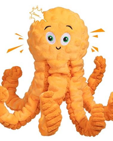 Dog Toys for Aggressive Chewers Indestructible Squeaky Dog Toys Octopus-Tug of War for Large Breed Tough Interactive Stuffed Dog Chew Toys for Puppies Small & Large