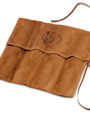 Mt Diablo Chisel Roll - 4 Slot Waxed Canvas Tool Organizer with Leather Tie | Socket Roll & Bike Tool Organizer for Craftsmen, Woodworkers, Mechanics, Carpenters, Tradespeople, Hobbyists