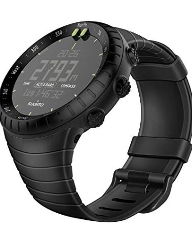 Fintie Watch Band Compatible with Suunto Core, Rubber Accessory Strap Replacement Wrist Sport Bands w/Metal Clasp Compatible with Suunto Core Smartwatch, Black