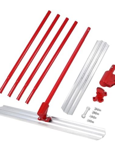 GarveeTech Bull Float Magnesium Concrete Float, 48x8" Aluminum Alloy Concrete Float Tool, with 4 Handles and Bull Float Bracket, Finishing Bull Float Bull Concrete Kit for Concrete Finishing