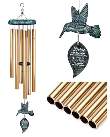 Sympathy Wind Chimes for Outside Deep Tone, Memorial for Loss of Loved One Prime, Bereavement Condolence Remembrance Funeral Gifts for Grieving Friends Loss of Mother Father