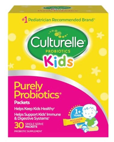 Culturelle Kids Daily Probiotic Supplement - Helps Support a Healthy Immune & Digestive System* - #1 Pediatrician Recommended Brand - For Age 3+ - 30 Single Packets