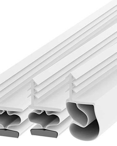 TMH Metal Door Weather Stripping - Magnetic Kerf Door Seal Kit, Full Set 36" x 84" - White Kerf Weather Stripping