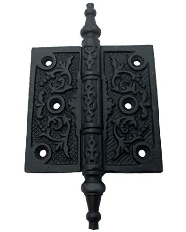 Ornate Iron Victorian Hinges - HG-101 - Antique Style Iron Hinge for Doors, Gates, Cabinets, Barn Doors (4)