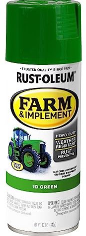 Rust-Oleum 280124 Farm & Implement Spray Paint, 12 oz, JD Green