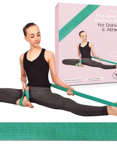SuperiorBand Ballet Stretch Band for Dancers - Dance Stretch Bands for Gymnastics and Ballet Training - Dance Bands, Gymnastics Stretch Band for Flexibility - Ballet Stretch Bands for Dancers, Green