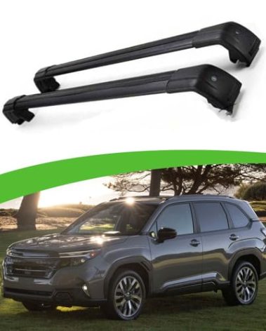 Roof Rack Cross Bar Compatible with Subaru Forester 2025 Sport Touring with Lock Aluminum Cross Bars Lockable Crossbar Luggage Rack for Rooftop Cargo Carrier Luggage Kayak Canoe Bike Snowboard (Black)