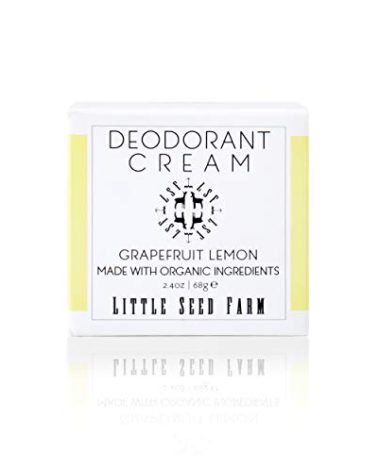 Little Seed Farm All Natural Deodorant Cream, Aluminum Free Deodorant for Women or Men, 2.4 Ounce - Grapefruit Lemon