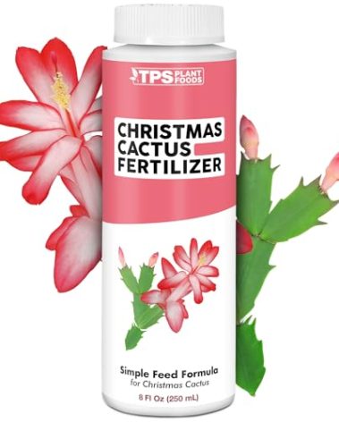 TPS NUTRIENTS Christmas Cactus Fertilizer for All Christmas Cacti and Schlumbergera Cacti, Liquid Plant Food 8 oz (250mL)