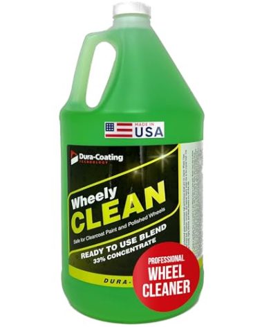 DURA-COATING TECHNOLOGY, Wheely Clean - Professional Wheel Cleaner | Highly Effective for Chrome, Aluminum, and Clear-Coated Wheels | 1 Gallon Ready-to-Use Wheel and Rim Cleaner Solution, Made in USA