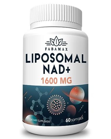 1600 mg Liposomal NAD Supplement, 98% Pure NAD+ Supplement, Superior Absorption, Alternative to Nicotinamide Riboside or NADH to Boost NAD+ for Aging Defense, Energy, Longevity,60 Softgels