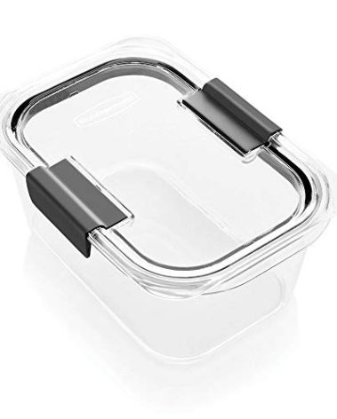 Rubbermaid Brilliance Food Storage Container, Medium Deep, 4.7 Cup, Clear 2024349