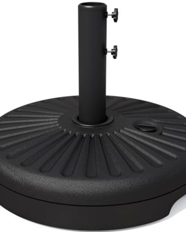 JEAREY 22L Patio Umbrella Stand, Outdoor Umbrella Base Water Filled Stand, Patio Outdoor Umbrella Holder (Black)