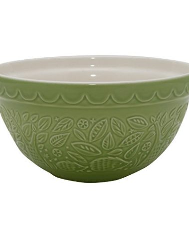Mason Cash | In the Forest S30 1.25 Quart Embossed Mixing Bowl | Hedgehog (Green)