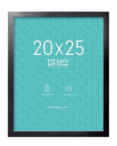 LaVie Home 20x25 Picture Frame Black, Puzzles Frame for Wall Decoration, Classic Black Minimalist Style Suitable for Decorating Houses, Offices, Hotels, Puzzles Posters Photos or Artwork（1 Pack）