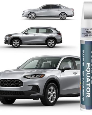 Lunar Silver Metallic(NH-830M) Touch Up Paint Compatible with Honda, Car Paint Pen Scratch Repair Two-In-One Touch Up Paint, Premium Car Scratch Remover for Deep Scratches
